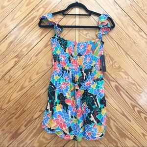 Lulu’s Multi Floral Smocked Romper